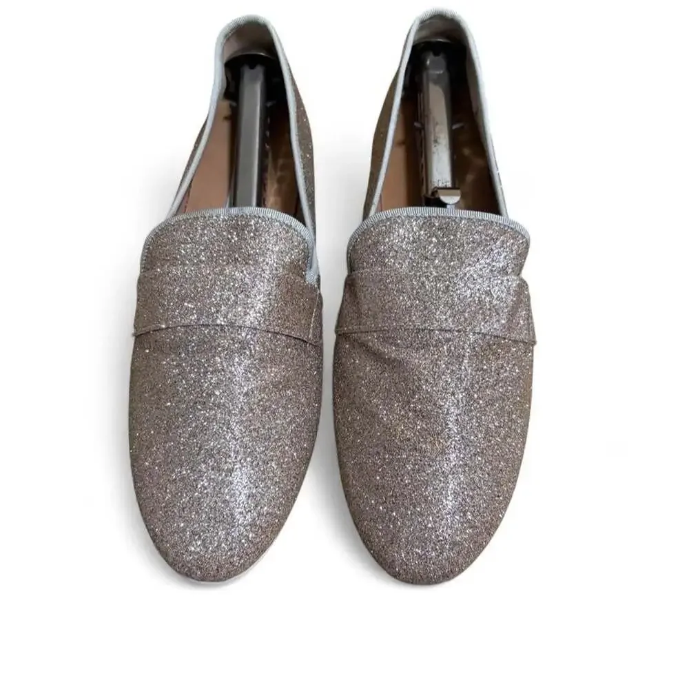 Steve Madden Eltonn Gold Glitter Loafers Size 9.5